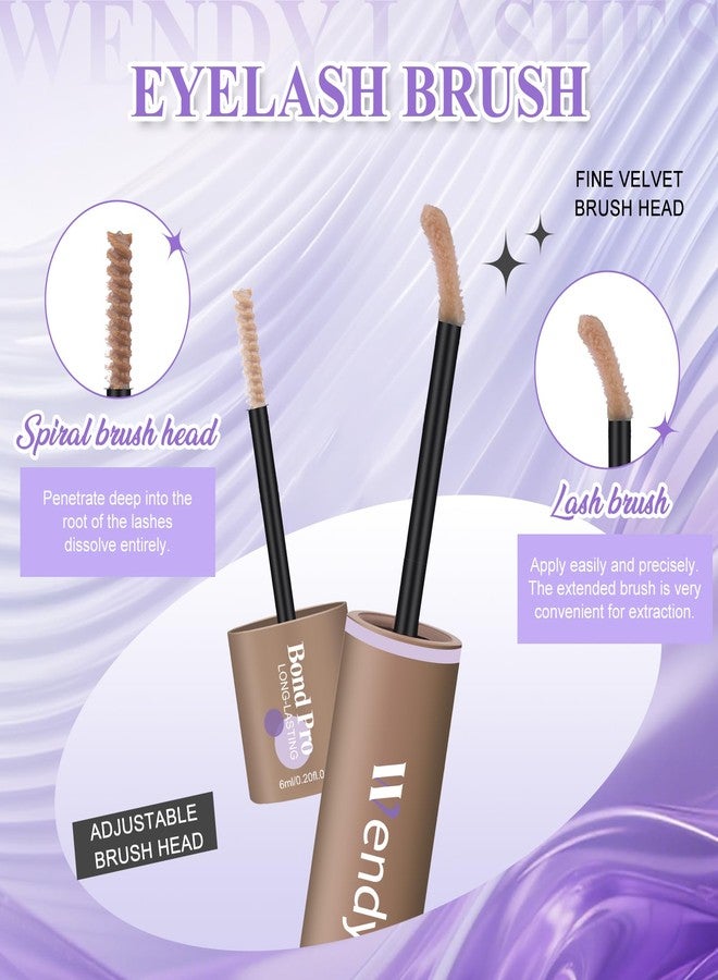 WENDY LASHES Brown Lash Cluster Glue, Lash Bond and Seal Waterproof, Quick-Dry Long-Lasting 72H Eyelash Glue for Clusters, Eyelash Adhesive, More Natural, More Solid, and More Gentle - 12ml - Image 5