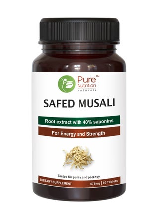 Pure Nutrition Safed Musli Root Extract 500mg Asparagus Adscendens 40 Percent Saponins 60 Veg Tab Non GMO Gluten Free - pzsku/ZE94F5E236660D8AFD183Z/45/_/1647598864/9fb7a11b-742e-40ba-b5ef-3ea8a7baea03