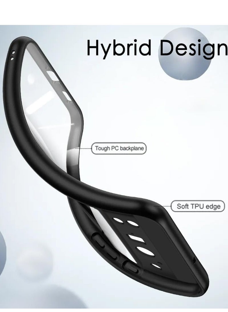 متوافق مع هاتف Google Pixel 9 Pro xl، جراب شفاف ومقاوم للصدمات بدرجة عسكرية ومضاد للاصفرار، جراب هاتف واقٍ نحيف وغطاء كامل من الصدمات مع عدسة كاميرا واقية - أسود - Image 5