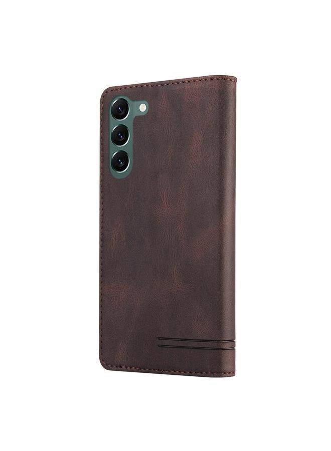 اس-توب جراب لهاتف Samsung Galaxy S23+ 5G، جراب جلدي مضاد للسرقة، قابل للطي أفقيًا مع حامل - Image 3