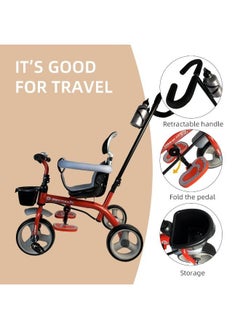 Generic Ride On Tricycle Bike with Push Bar for Kids  - Image 4