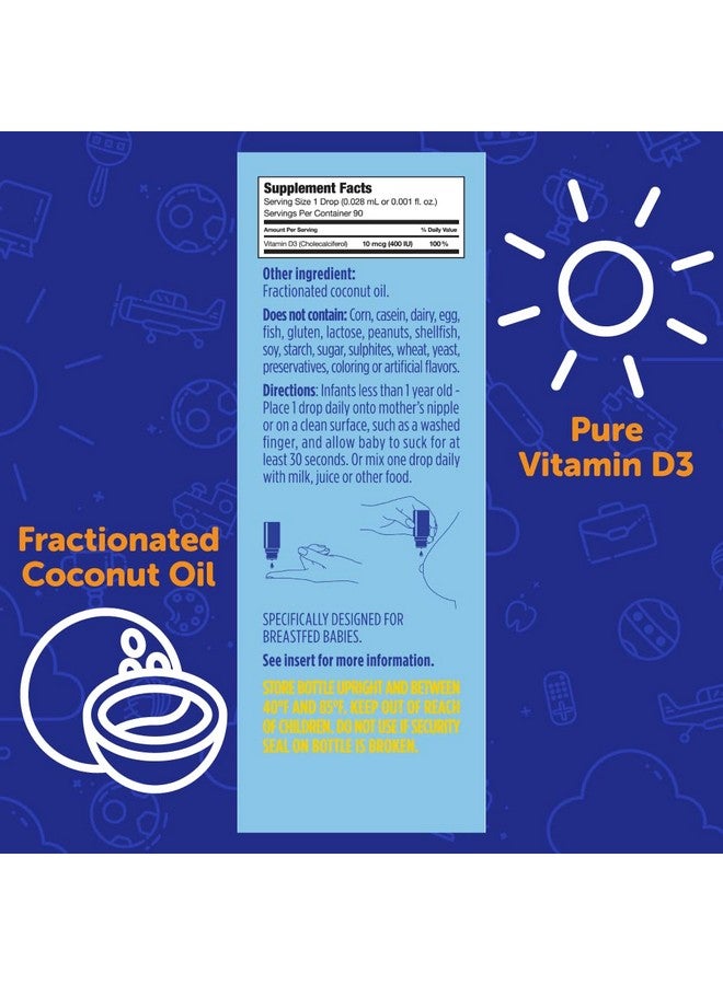 Ddrops VIT D,Baby,400 Iu,90 Drop - Image 2