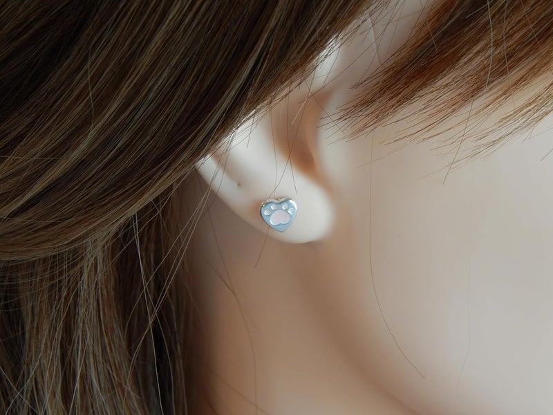ICYROSE 925 Sterling Silver Paw Print Stud Earrings (Choose Your Style) (Nickel Free) - Image 4