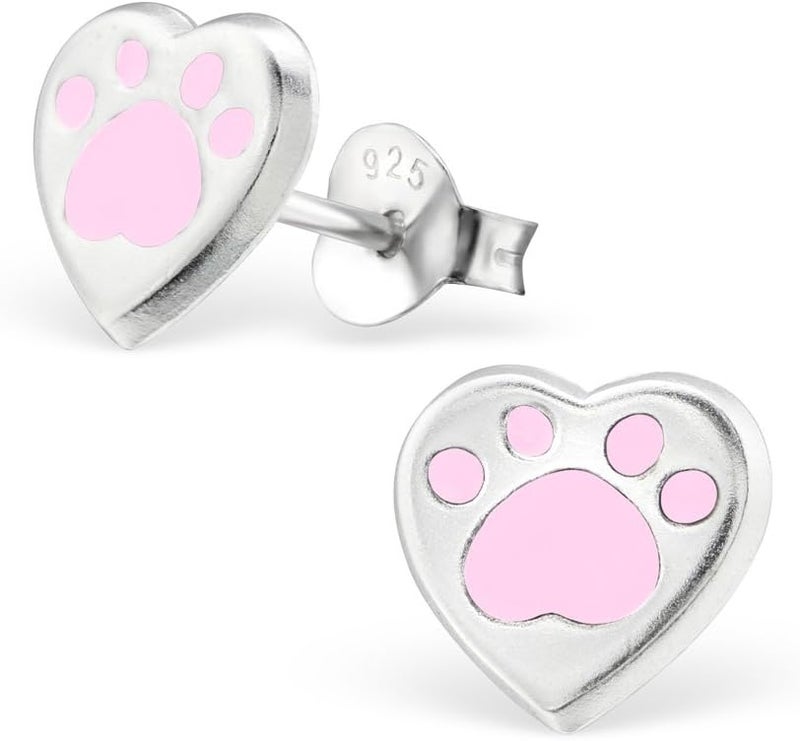 ICYROSE 925 Sterling Silver Paw Print Stud Earrings (Choose Your Style) (Nickel Free) - Image 1