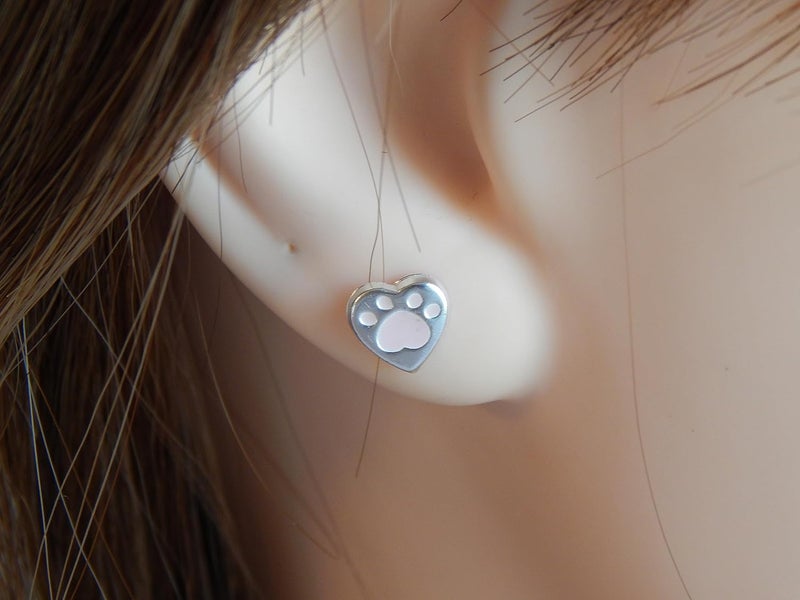 ICYROSE 925 Sterling Silver Paw Print Stud Earrings (Choose Your Style) (Nickel Free) - Image 5