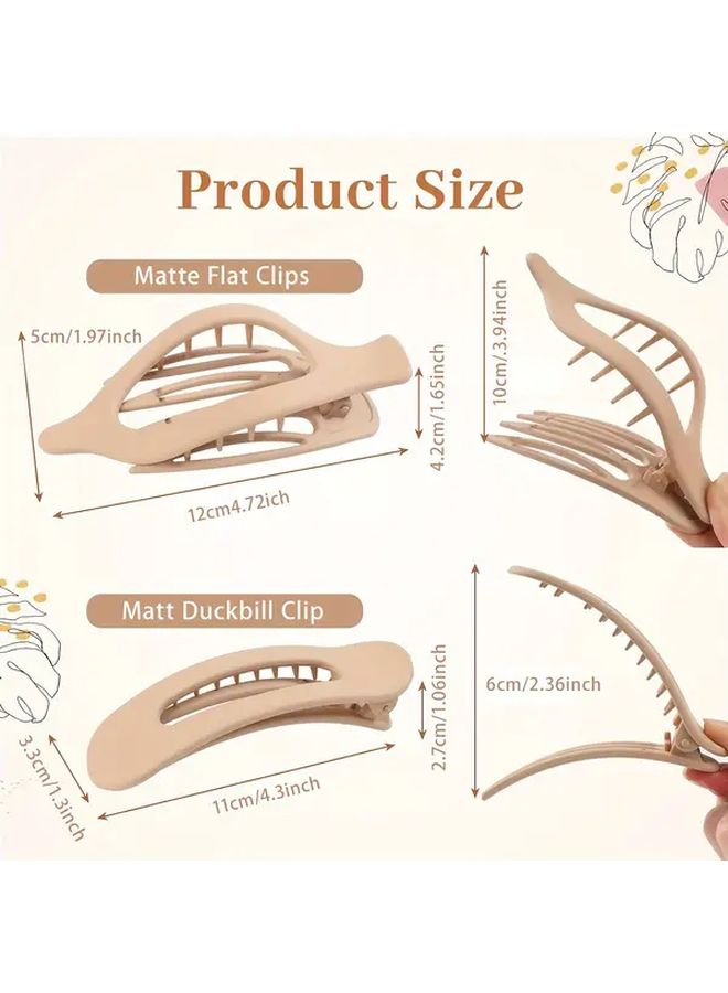 6pcs French Flat Clips Hair Clips Matte Strong Hold No Slip Grip For Wedding Formal Events - Image 4