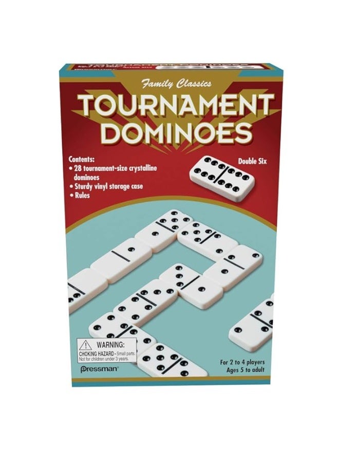 Pressman Family Classics Tournament Dominoes - Double Six Crystalline Tiles in Storage Case by Pressman , 5" - Image 2