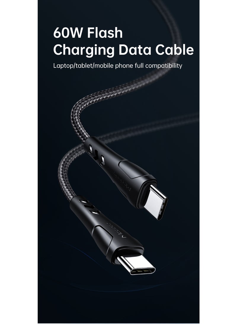 مكدودو Mcdodo مجموعة شاحن سريع 33 واط (PD/PPS، منفذ 1C+1A)، مع كابل USB-C إلى C بقوة 60 واط 1.2 متر - Image 3