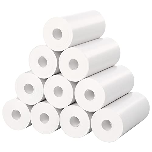 Mafiti 10 Rolls Kids Instant Camera Refill Print Paper Photo Print Thermal Paper Compatible with Most Kids Camera Instant Print22 x1 InchWhite - Image 1