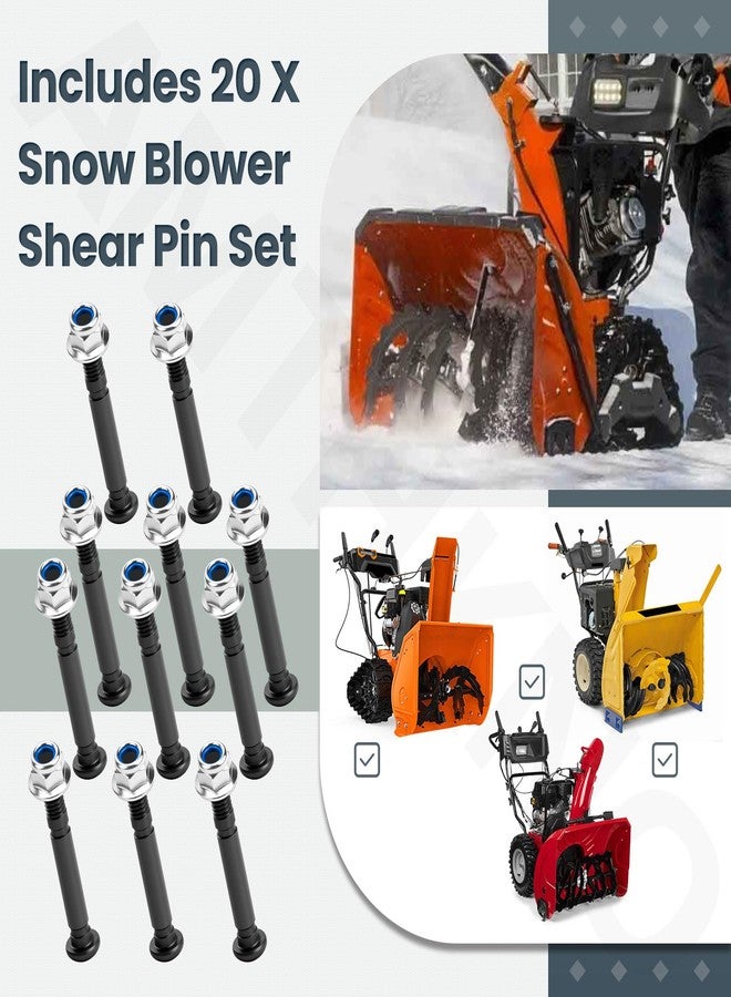 AMTHKNO 20 Pack ASP2400D Snow Blower Shear Pin Set for EGO Power 24 inch & 28 inch Self-Propelled 2-Stage Snow Blower NT2800 SNT2807 SNT2400 SNT2405 SNT2406 SNT2416 SNT2806 - Image 4