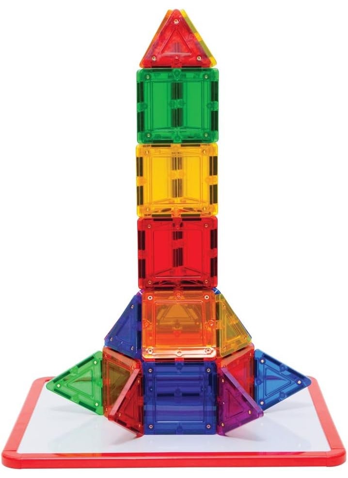 Magformers Tileblox Rainbow 30 pieces with Magnetic Activity Board Magnetic Building Blocks Educational Magnetic Tiles Kit  Magnetic Construction STEM Toy Set  - Image 2