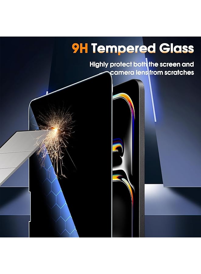 إيروريكس عبوة واحدة من واقيات الشاشة الخاصة بالخصوصية متوافقة مع جهاز آيباد برو 11 بوصة M4 2024 زجاج مقسّى مضاد للتجسس بدرجة صلابة 9H ومضاد للخدش - Image 3