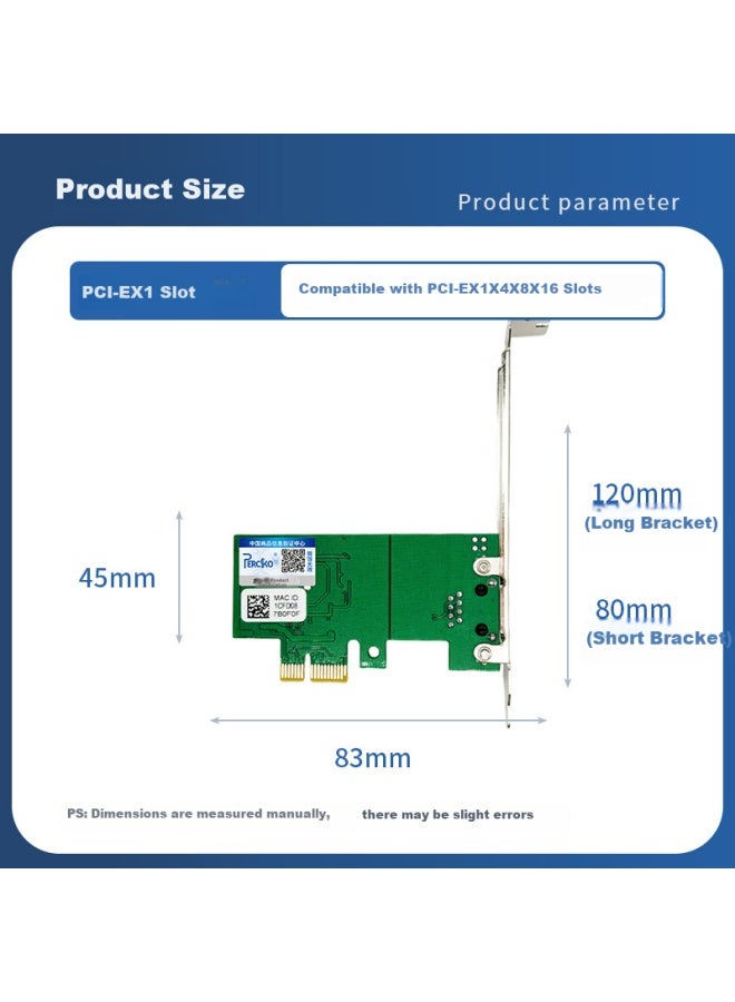Percko I210 Network Card X1 Intel I210 Chip Pci-e X1 Gigabit Single Port Desktop Wired Network Card Server Support I210-t4 Linux - Image 2