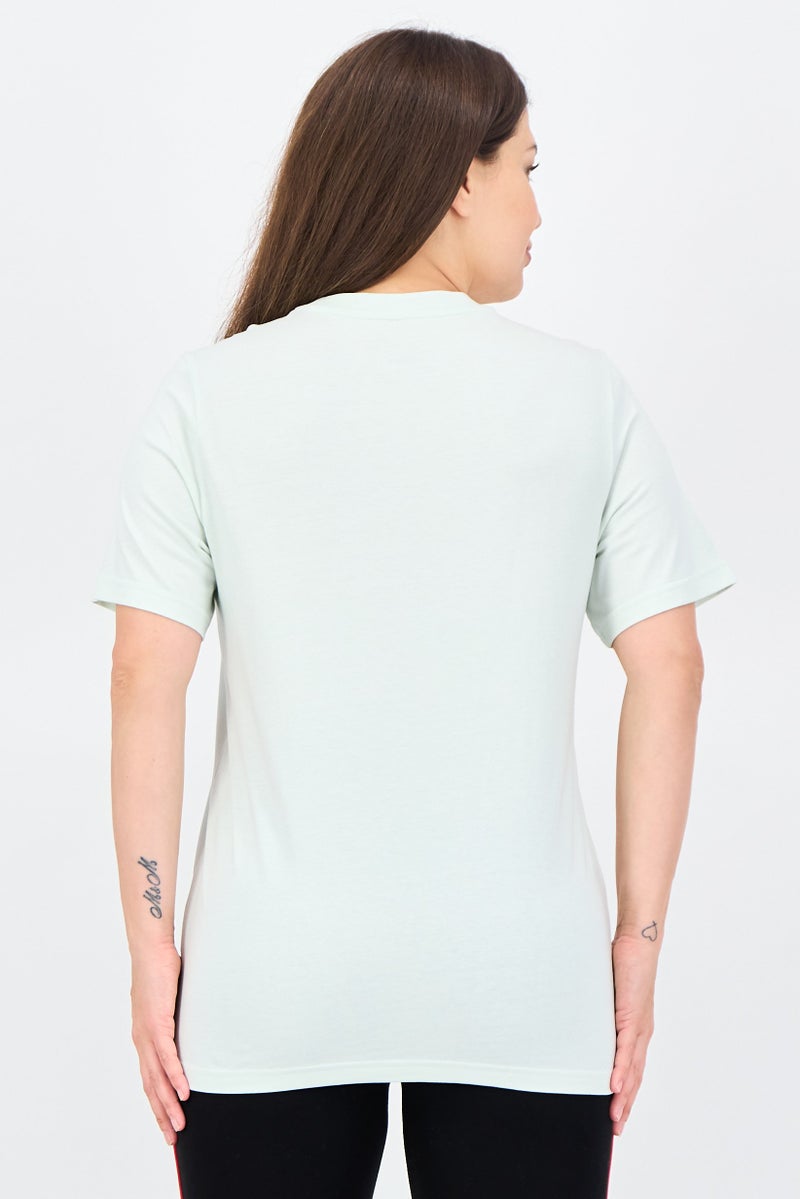 Adidas Women Sportswear Fit Short Sleeve Outdoor T-Shirt, Light Green - Image 3