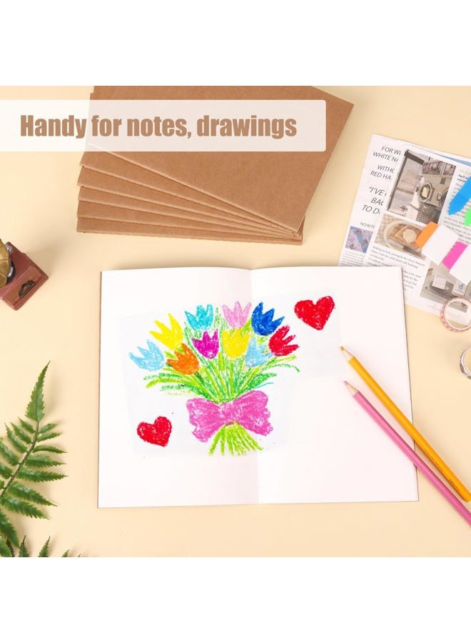 EOOUT 24 Pack Kraft Notebooks, Journals in Bulk for Writing, Blank Paper Sketchbooks, 60 Pages Composition Notebook, 8.3x5.5 Inch, A5 Size, Travel Journal Set, for Gifts, Students and Office Supplies - Image 5