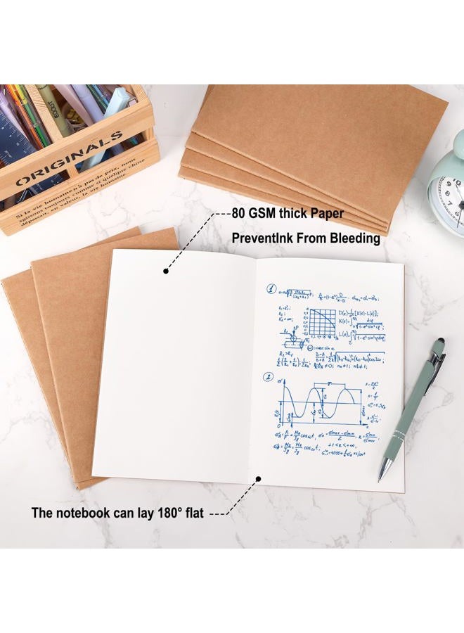 EOOUT 24 Pack Kraft Notebooks, Journals in Bulk for Writing, Blank Paper Sketchbooks, 60 Pages Composition Notebook, 8.3x5.5 Inch, A5 Size, Travel Journal Set, for Gifts, Students and Office Supplies - Image 4