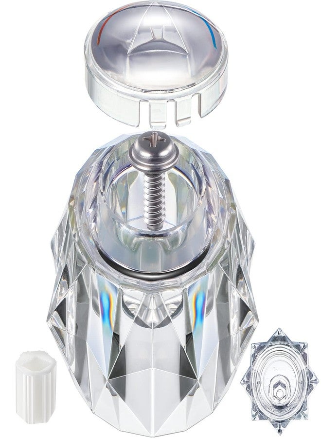 Dreyoo مقبض صنبور Dreyoo متوافق مع Delta RP17451، مقبض صنبور بديل بفتحة إزاحة للدش/حوض الاستحمام، مقبض 2-1/2 بوصة × 2-1/8 بوصة، مقبض واحد، لمسة نهائية من الأكريليك الشفاف (عبوة واحدة) - Image 1