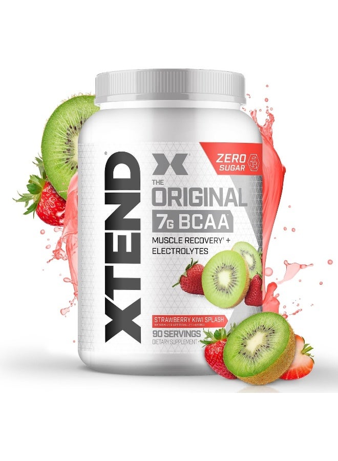 XTEND Original BCAA Powder, Sugar Free Post Workout, Muscle Recovery, Drink With Amino Acids 7g BCAAs, For Men And Women, Strawberry & Kiwi Splash Flavor - 30 Servings - Image 1