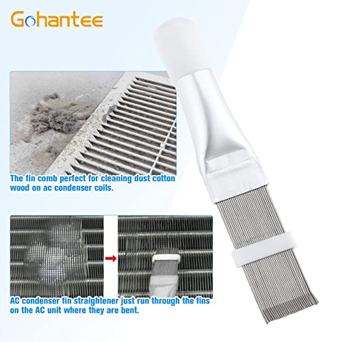 gohantee Air Conditioner Fin Comb, AC Condenser Fin Straightener Cleaner Evaporator Radiator Fin Cleaning Tool - Image 3