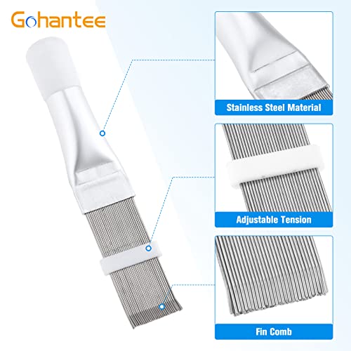 gohantee Air Conditioner Fin Comb, AC Condenser Fin Straightener Cleaner Evaporator Radiator Fin Cleaning Tool - Image 4
