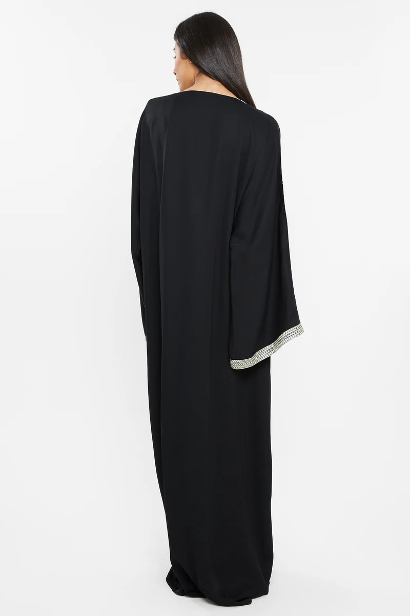NUKHBAA  Stunning designer open abaya-A123AJ for Women | Best Price UAE