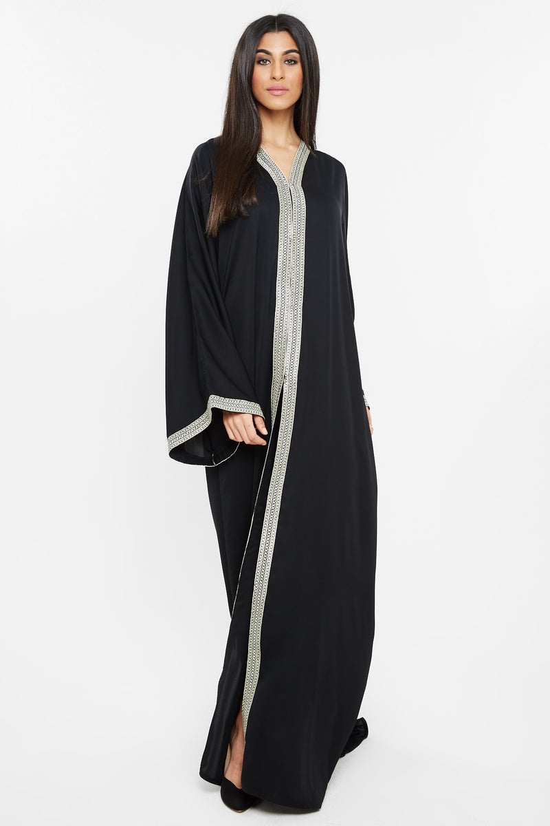 NUKHBAA Stunning designer open abaya-A123AJ - Image 1
