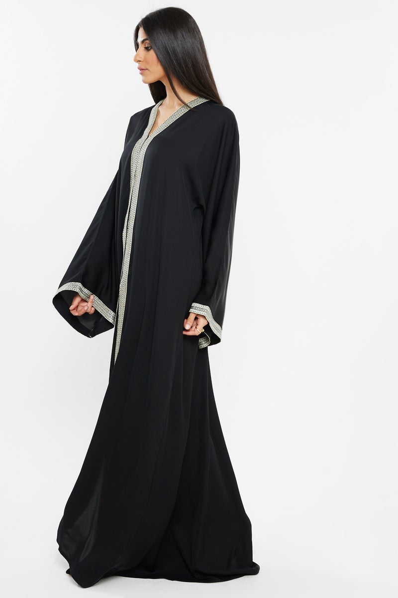 NUKHBAA Stunning designer open abaya-A123AJ - Image 2
