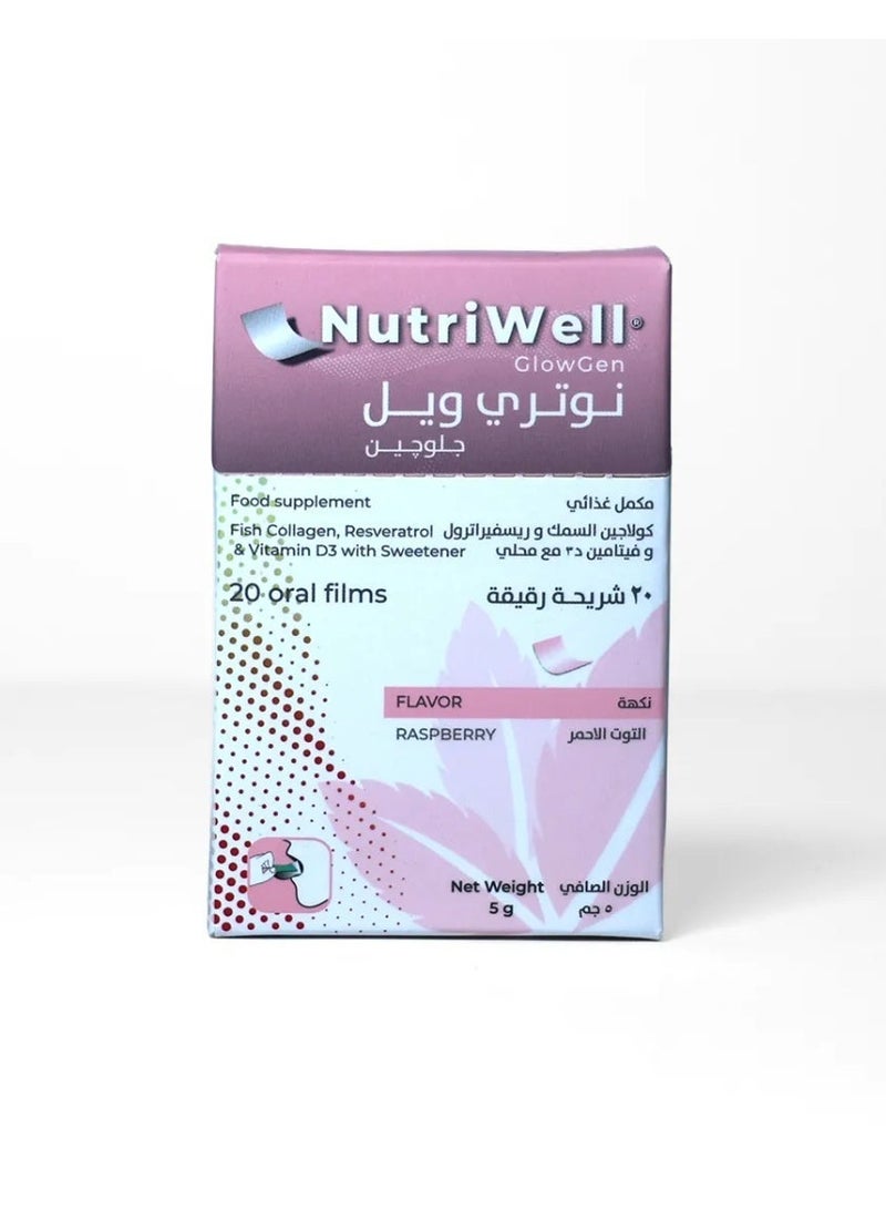 NutriWell GlowGen - Fast-Dissolving Oral Film with Collagen, Green Tea & Resveratrol - Skin Glow Support - Image 3
