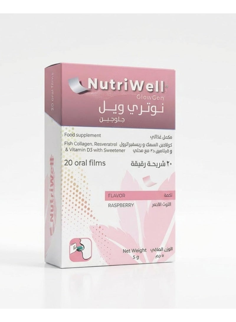 NutriWell GlowGen - Fast-Dissolving Oral Film with Collagen, Green Tea & Resveratrol - Skin Glow Support - Image 5