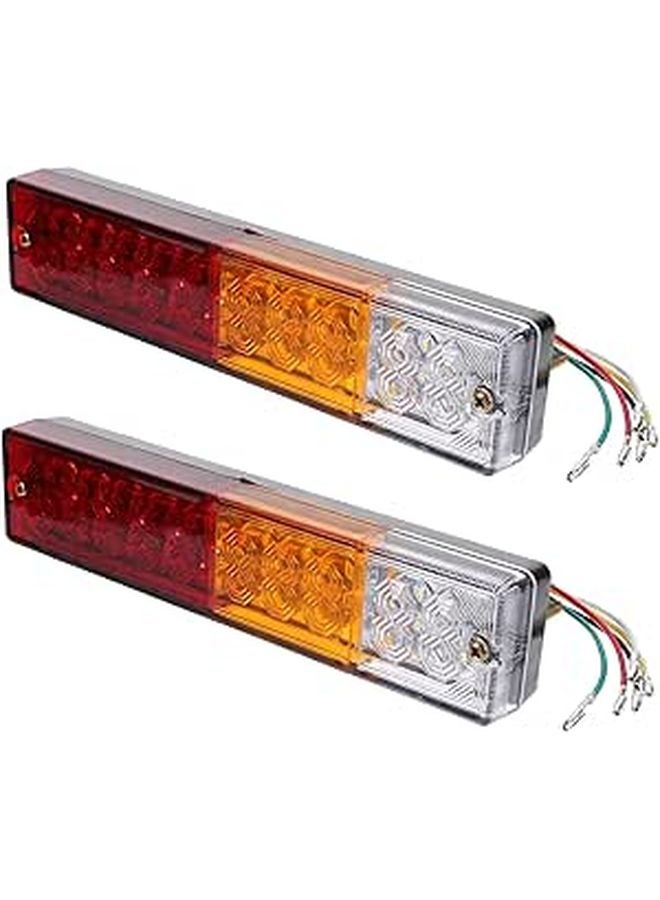 أضواء مؤخرة مقطورة LED مقاومة للماء أضواء توقف وإشارة انعطاف للشاحنات والمقطورات والمركبات متعددة الأغراض باللون الأحمر - Image 1