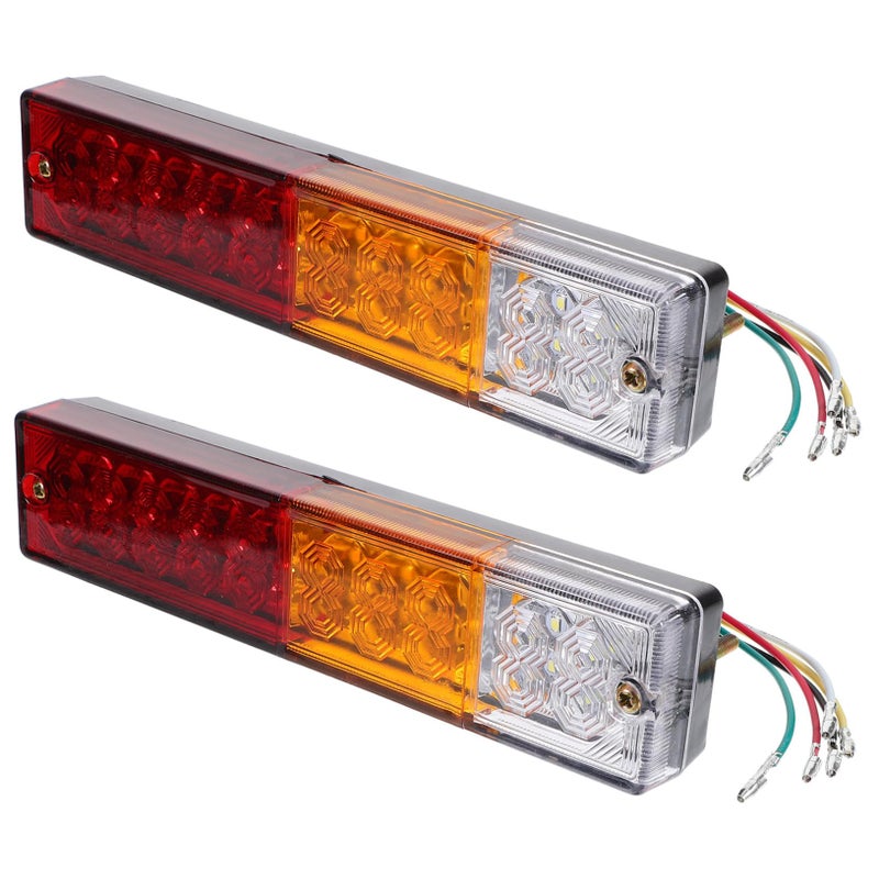 أضواء مؤخرة مقطورة LED مقاومة للماء أضواء توقف وإشارة انعطاف للشاحنات والمقطورات والمركبات متعددة الأغراض باللون الأحمر - Image 2