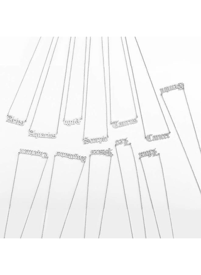 Aimimier Constellation Necklace Gemini Necklace Astrology Jewelry Personalized Name Gift for Girlfriend Women (Silver) - Image 5