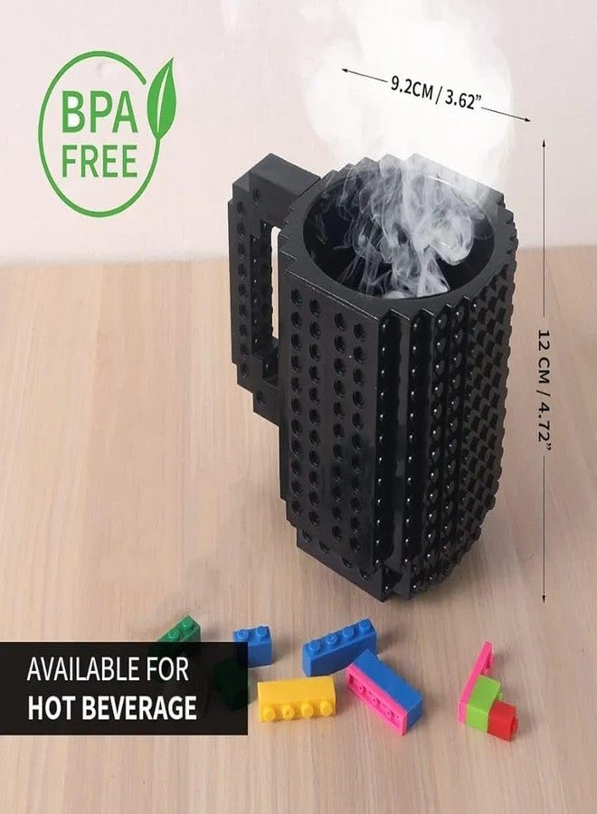AMANVANI Build-on Brick Coffee Mug (Pack of 1) Funny DIY Novelty Cup with Building Blocks for Kids, Birthday Return Gift for Kids, DIY Toy Style Cup, Novelty Desk Mug, Fun Drinking Gift - Image 3