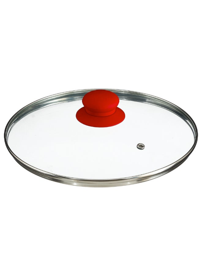 Five Simply Smart Essentielle Aluminum Induction Saute Pan with Lid Red and Black 24 cm 128850 - Image 3