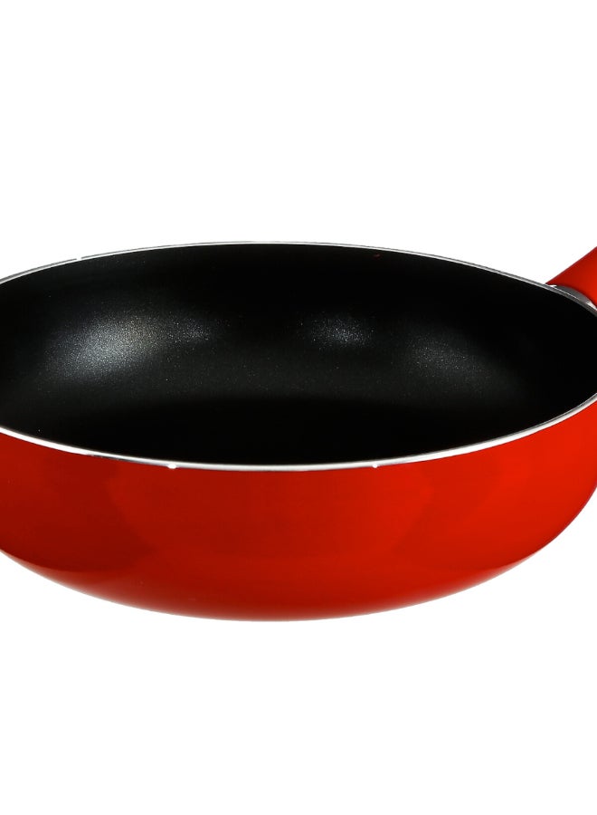 Five Simply Smart Essentielle Aluminum Induction Saute Pan with Lid Red and Black 24 cm 128850 - Image 2