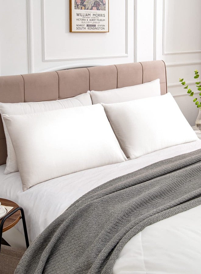 Warmstar Cotton Pillow Cases Standard Size Set of 2, 600 Thread Count Pillowcases 20x26 Inches, Soft Long Staple Cotton Pillowcases Breathable with Envelope Closure,White - Image 2