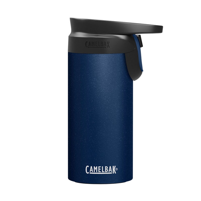 كاميلباك Camelbak Forge Flow Coffee & Travel القدح معزولة من الفولاذ المقاوم للصدأ - قاعدة من السيليكون غير المنقولة - عملية سهلة بيد واحدة - 12 أوقية البحرية - Image 1