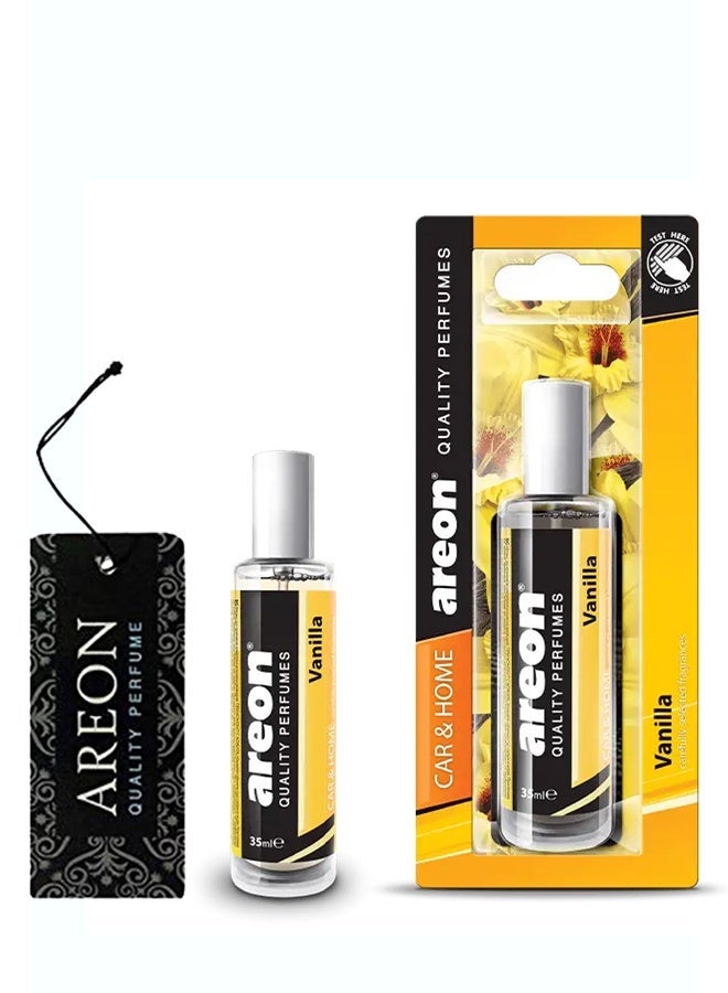 أريون بخاخ معطر للسيارة والمنزل – رائحة الفانيلا – 35 مل – يدوم طويلًا للسيارة والمنزل والمكتب - Image 1