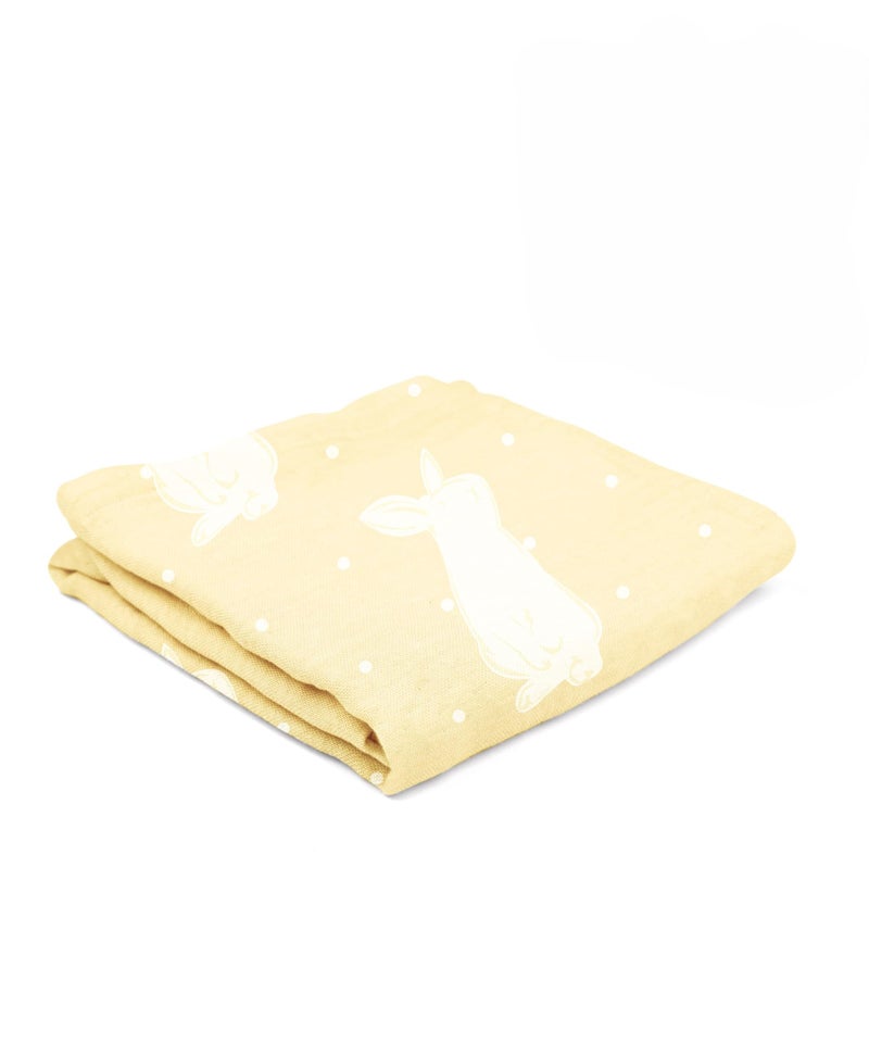 Doctor Towels Aloe Vera Baby Bath Bunny Towel, 60 x 120 cm, 300 GSM, Pack of 1 Baby Towels for Newborn, Soft Baby Towels for 0 to 2 Years (Sunny Bunny Yellow) - Image 4