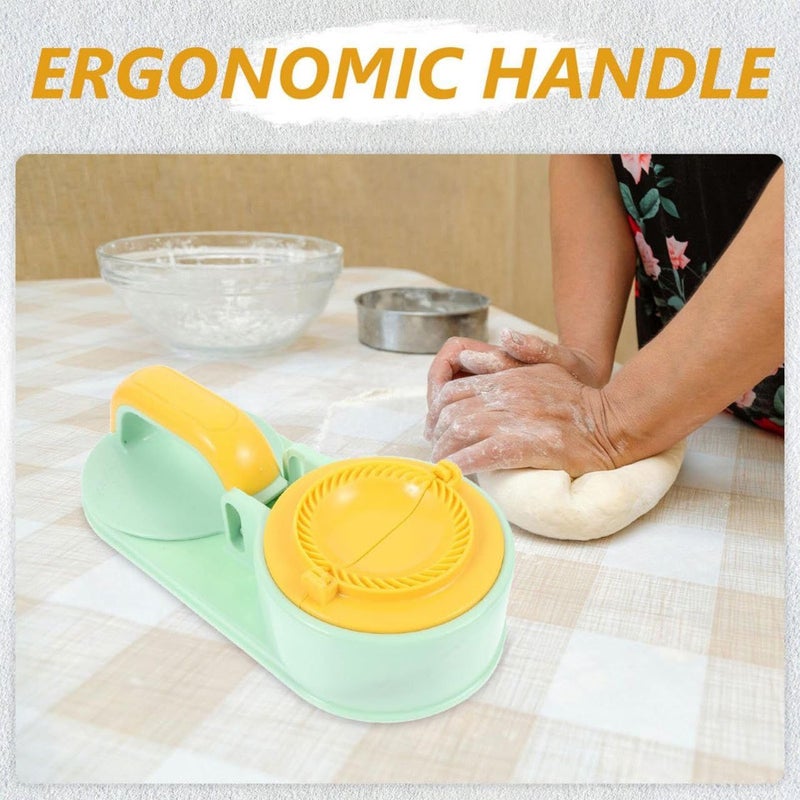 PRIMIL PRIMIL Dumpling Maker 3 in 1 Momo Maker Gujiya Maker Machine Momos Maker Machine Kajjikayalu Karanji Maker Samosa Maker Skin Press Mould for Ghughra with Dumpling Puri Maker  - Image 2