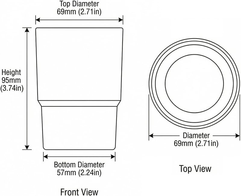 QWORK 2 Pcs Replacement Toothbrush Cups Matte Glass for Wall Mounted Toothbrush Holders - Image 2