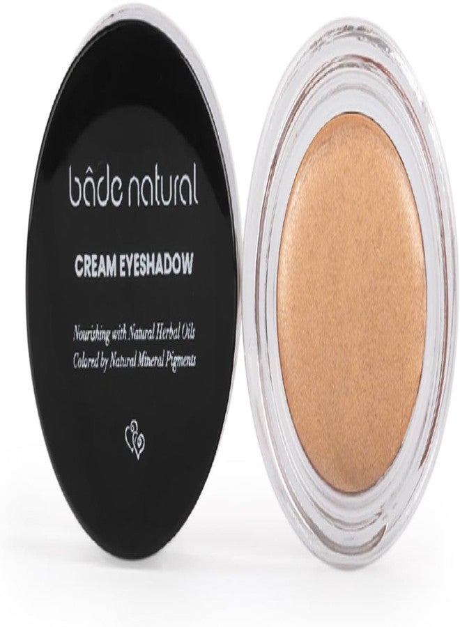 Bade Natural Cream Eyeshadow Sunny Gold 03 - 100% Natural Shimmery Cream-to-Powder Eye Color - Infused with Mica for Radiant Glow - Long-Lasting, Blendable - Image 1