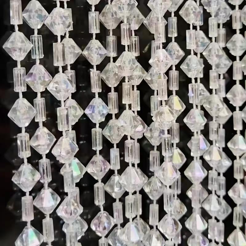 ave split Beaded Curtain Doorways Acrylic Hanging Door Beads String Curtains Tassel Room Divider Screen Decor for Doorway Window Living Room Wedding 046j (100x185cm/39x72.8inch) - Image 2