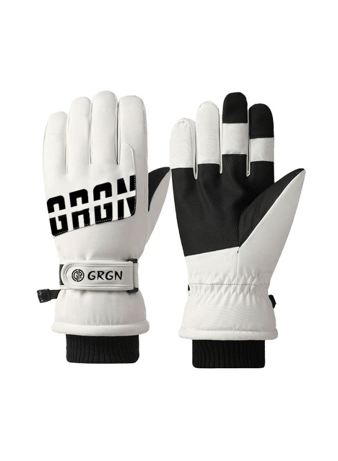 Grgn Winter Outdoor Uni Gloves Warm Windproof Fleece Thick Touchscreen Waterproof Ski Gloves For Men And Women - Image 2