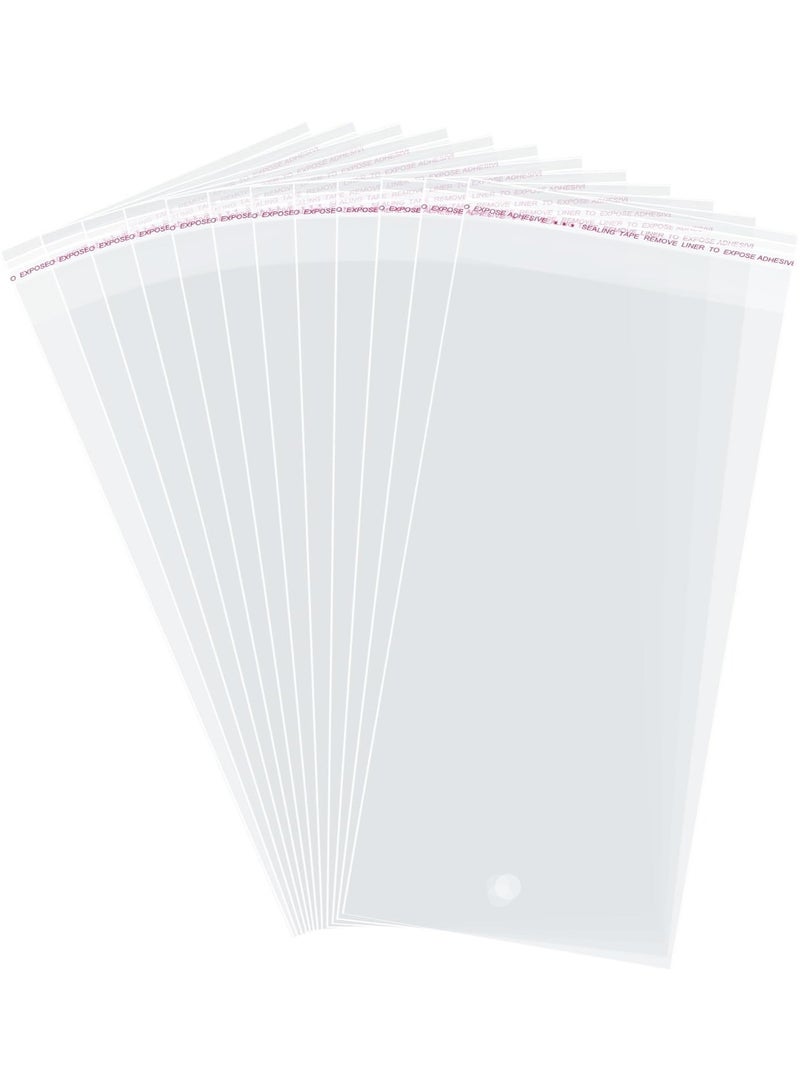 Clear Self Sealing Cellophane Bags,200 Pcs Cookie Bags Resealable Cellophane Bag for Packaging Cookies, Candy and Products,12x25+4cm  - Image 1