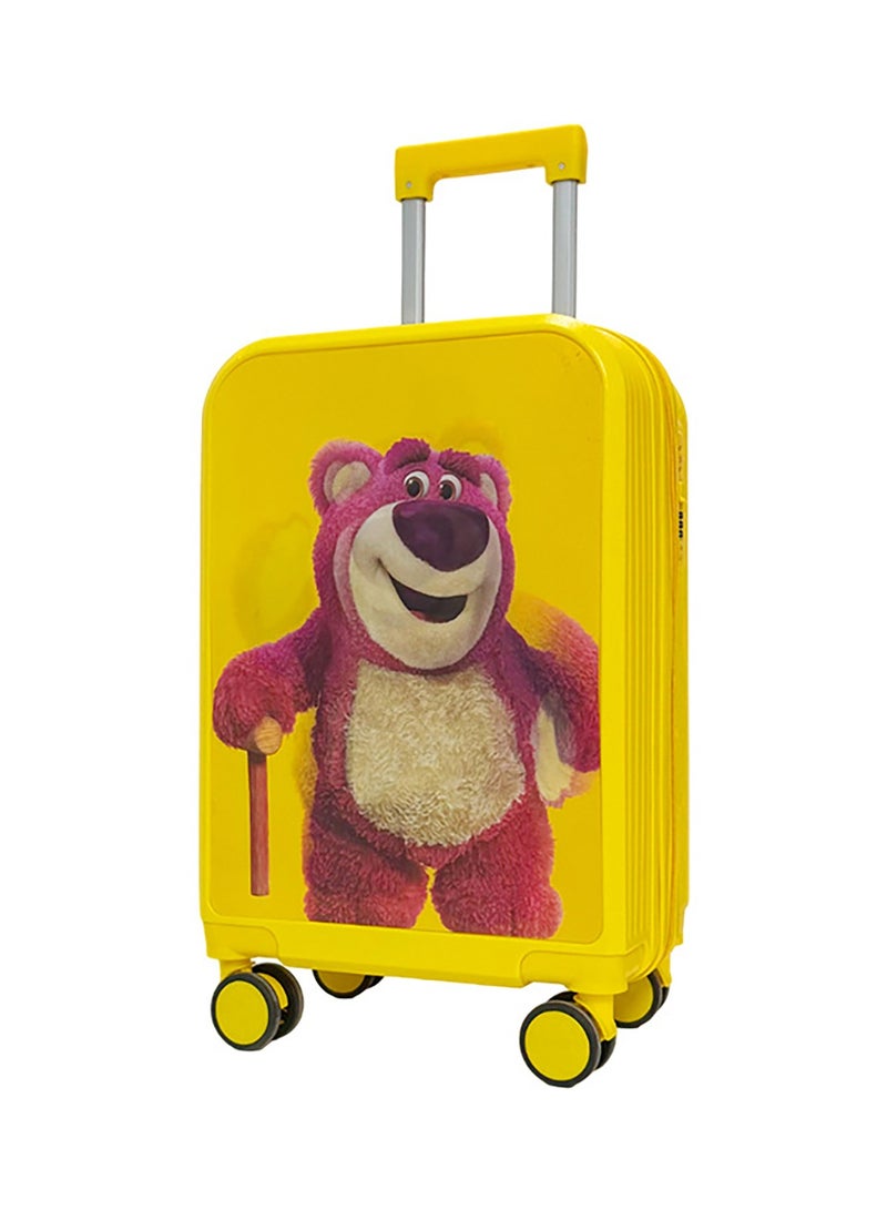 20" Kids Luggage Rolling Suitcase with 3D Multiple View Design, Cute Cartoon Character Pattern Travel Trolley Case for Girls Boys Children  - Image 1