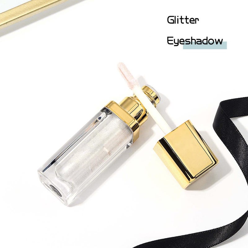 Kilshye Glitter Liquid Eyeshadow Shimmer Eye Shadow Metallic Eyeshadows High Pigment Eyes Shadow Long Lasting Waterproof Eyes Liquid Makeup for Women and Girls Pack of 1 (F- White 1) - Image 4