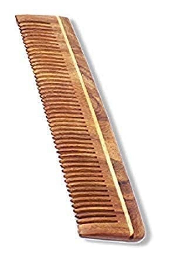KYNA Anti Dandruff Wooden Neem Comb for Kids and Adults for Hair Growth, Pack of 1 - Image 1