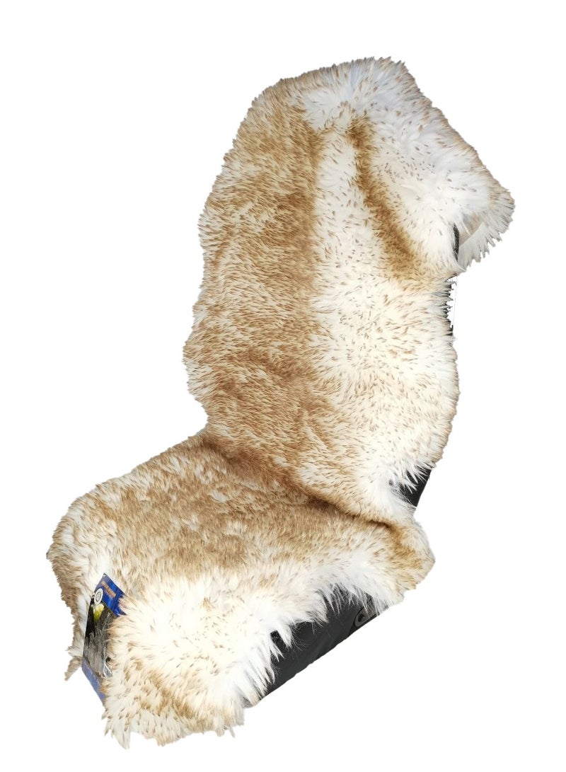 Sheepskin Car Seat Cover Top Quality Universal Size Long Wool Soft Fluffy Car Seat Cushion 1 Pcs - Image 2