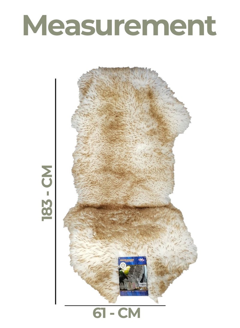 Sheepskin Car Seat Cover Top Quality Universal Size Long Wool Soft Fluffy Car Seat Cushion 1 Pcs - Image 5